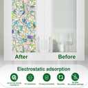 4 x SOMWISE Rainbow Window Privacy Film,Heat Control,UV Blocking,Anti-Glare,Day & Night Privacy Protection & Decoration for Home, Bathroom,Glass Door,Static Cling,Renter-Friendly with Installation Tools, 45*78.5