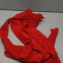 Fishnet Jumpsuit for Women Long Sleeve See Through Mesh Bodysuit Clubwear One Piece Stretchy Outfit (Small-Medium, Red)