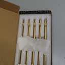 QOGRISUN 5Pack Solid Brass Cabinet Pulls, Gold Euro Stvle TBar Handles, 61/4 Inch Hole Center for Kitchen Drawers, Cupboard, Dresser, Bathroom Vanity, Brushed Brass Finish