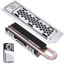 GRAUGEAR PS5 Pro/Slim SSD Heatsink Cover Set, Metal Heat Dissipation Cover, Copper Heat Pipe and Aluminum Fin for PS5 SSD Storage