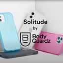 BodyGuardz Solitude Minimalist Phone Case for The iPhone 13 Mini, No-Slip Grip, Shockproof, 5G, MagSafe and Qi Charging, 8 Foot Drop Protection - Neon Pink