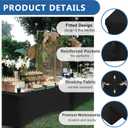 Table Cloths for 6 Foot Rectangle Tables-8 Pack Black Fitted Stretch Table Cover-Spandex Elastic 6ft Folding Tablecloth for Party Vendor Booth Display Banquet Buffet Event Craft Trade Show
