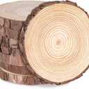 8 Pack 6"-7" Round Rustic Woods Slices Unfinished Wood Great for Weddings Centerpieces Craft