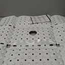 SlipX Solutions Square Natural Rubber Shower Stall Mat, 21 x 21, Non Slip Safety, Built-in Product Protection, 140 Power Grip Suction Cups, Center Drain Hole, White