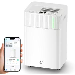 HUMILABS 52 Pints Dehumidifier for Home, 4500 Sq. Ft Dehumidifier for Basement with Drain Hose, Smart APP Control, Ultra Quiet, Auto Defrost and 24HR Timer, for Bedroom, Garage, RV and Large Room