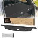 Nilight Trunk Cargo Cover for Jeep Grand Cherokee 2 Row WL 2022 2023 2024, Retractable Security Shade Rear Cargo Cover, with Trunk Storage Net