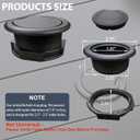 Patio Table Umbrella Hole Ring Plug Cap Set for 2.3" to 2.5" Large Table Holes, Parasol Table Hole Cover Insert Perfect for Outdoor Patio Cast Aluminum Metal Slat Dining Tables Black (1 Pack)