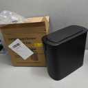 TIPGO Automatic Motion Sensor Bathroom Trash Can with Lid, 2.6 Gallon Touchless Trash Bin, Smart Garbage Can Plastic Slim Wastebasket for Bedroom, Office, Dorm (Black)