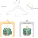 Nature Smile Kids Baby Children Toddler Wooden Shirt Coat Hangers with Notches and Anti-Rust Chrome Hook Pack of 10 (White)