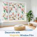 rabbitgoo Stained Glass Window Privacy Film, Magnolia, 23.6" x 78.5"