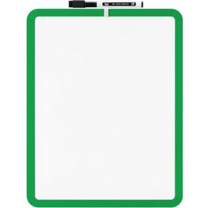 Mr. Pen- Dry Erase Board, 14 x 11 with a Black Dry Erase Marker, Green Frame, Small Mini White Board for Students, Fridge, Wall, Locker, Includes Double Sided Tapes