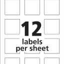 Avery Printable Blank Square Labels, 2" x 2", Matte White, 300 Customizable Labels (22806)