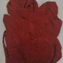 Sattiyrch Christmas Tree Skirt, 36 inches Luxury Cable Knit Knitted Thick Rustic Xmas Holiday Decoration, Burgundy (36in)