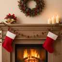 12 Pcs Christmas Garlands with Red Berry Holly Leaves Evergreen Pine Needle 6.6 Feet Red and Green Christmas Banner Xmas Hanging Garland for Home Windows Wall Mantel Fireplace Decor