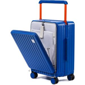 Joyway Hardshell Carry on Luggage with Front Pocket, Lightweight Hardside 20 Inch Suitcase with Spinner Wheels and TSA Lock (Blue, Carry on Luggage-20 Inch)