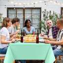 12 Pcs Plastic Pastel Color Tablecloths, 54x108 inch Rectangle Pastel Rainbow Waterproof Disposable Table Covers for Baby Shower Wedding Birthday Party Decoration