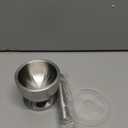 Bekith Mortar and Pestle Sets 18/8 Brushed Stainless Steel Spice Grinder Pill Crusher Molcajete Herb Bowl