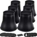 ANNKUT Bed Risers 6 Inch Heavy Duty, Round Furniture Risers for Bed Desk Table Sofa Couch，Bed Lifts Risers, Support up to 6000 Lbs(6 Pack Black)