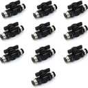 6mm Push to Connect Ball Valve Union Air Flow Control Valve Quick Connect Tube Fittings Pneumatic Valve Air Hose Fittings 5pack