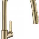 KRAUS Oletto Single Handle Pull Down Kitchen Faucet in Spot Free Antique Champagne Bronze, KPF-2820SFACB