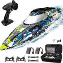 BEZGAR TX123 Remote Control Boats - Fast Speed RC Boat 32+ KPH with A Portable Suitcase for Lakes & Pools & Salt Water, Summer Toys for Adults and Ideal Gifts for Kids Boys Age 6 7 8-12 Years Old