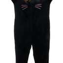 UiopSo Unisex Adult Onesie Pajamas,Flannel Hooded Sleepwear Halloween Costumes Animal Cosplay Homewear (Small, Black Cat)