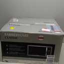 Farberware 1.1 Cu. Ft. Countertop Microwave Oven  1000 Watts Power, Auto Cook Settings, Defrost, Easy Clean and Child Safety Lock - Stainless