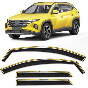 in-Channel Window Rain Guard for Fit for Hyundai Tucson 2022 2024 2023 2025 2026 Rain Guards Side Window Visors Low Profile Vent Visor Window Deflectors Vent Shades Car Accessories