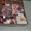 SHareconn 80ct Christmas Balls Ornaments Set, Shatterproof Plastic Colorful Xmas Decorative, Baubles for Tree Decorations with Hanging Strings, Red & White