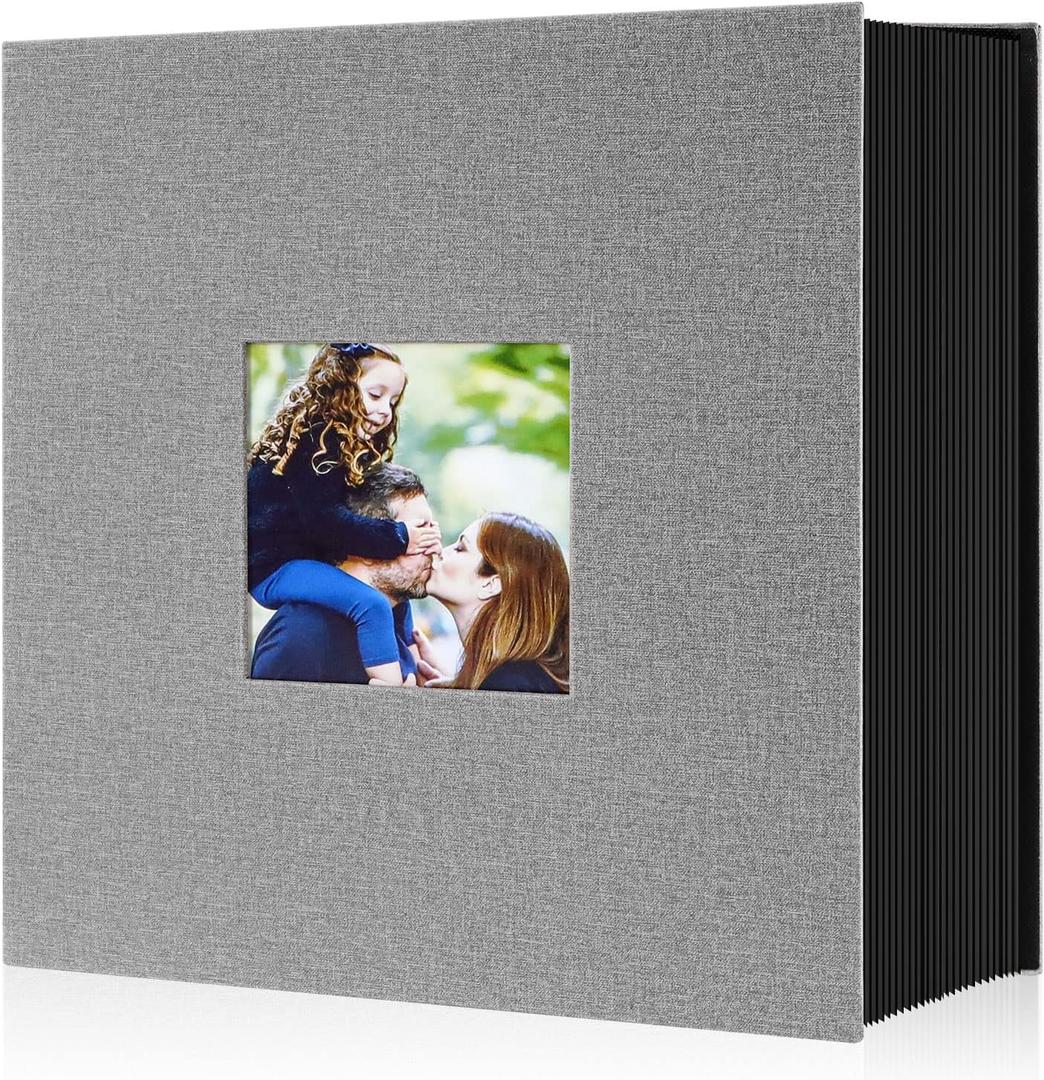 Ywlake Photo Album 4x6 600 Pockets Photos, Linen Cover Large Picture Albums Holds 600 Horizontal and Vertical Photos Grey