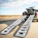 AUTOSAVER88 2pcs 6000lbs 84" x 14" Aluminum Trailer Ramps, Loading Ramps Car ATV Truck Auto Hauler Knife & Hook Ends