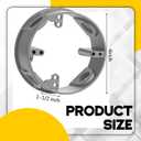 Juexica 2 Pcs 1/2-inch 4 Hole 4 Inch Round Sealproof Electrical Boxes Extenders Round Weatherproof Extension Junction Box Extender Ring 16. 5 Cu. in. Capacity(Gray)