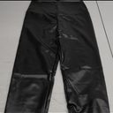 Everbellus Sexy Black Faux Leather Leggings for Women Fashion Pants, XL, Black