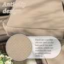 9Pcs Outdoor Chair Cushions Covers Waterproof Anti-Fading for 5 Pack Patio Set Cushion Slipcovers, Outdoor Furniture Cover Replacement, Covers Only, Sand