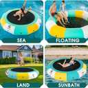 COOLWAVE Water Trampoline for Lake, Floating Trampoline for Lake Pool Ocean with Pump (12FT Yellow)