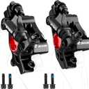 Zoom Hydraulic Disc Brake Calipers: HB-100 MTB Bike Disc Brakes Front & Rear Caliper Set for Mountain, Road Bicycle and E-Bike (Pair, Black)