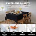 54 Inch X 300 Feet Plastic Table Cover Roll Premium Disposable Plastic Tablecloth for All Type/Shape Tables | Picnic, Party, Banquet, Birthdays, Weddings (Black, 54 Inch X 300 Feet)