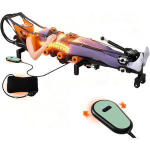 Electric Full Body Traction & Stretch Machine,Decompression Table with Remote for Lumbar Stretching, Flexibility Training, Mobility Support,Stretches The Back, Ankle, Knee, and Hip