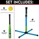 Franklin Sports Youth Batting Tee - Adjustable Height Plastic Training Tee for Kids + Toddlers - 23" to 33" Inches