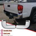 Rear Bumper End Cap Compatible with 2016-2023 Toyota Tacoma Rear Bumper Cover Replacement for TO1104131 TO1105131 W/O Parking Sensors Holes Chrome Cover Corner Extension Pair
