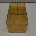 Gold Tissue Box Cover, Tissue Holders Decorative, Rhombus Texture Tissue Box Cover Holder with Remote Control Box Tissue Box Holder Rectangular Tissue Holder for Bathroom/Dresser