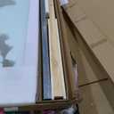 JUBEST Pocket Door 36"x80", 1-Panel Tempered Frosted Glass Sliding Pocket Door with Soft Close Hardware Kit, Sturdy Solid Wood & MDF with Water-Proof PVC Surface, White