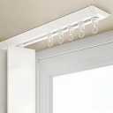 Single Curtain Track System, Aluminum Sliding Rail, (White, 13.8FT（420CM）