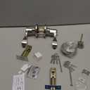 Front Door Lever Lockset with Single Cylinder Deadbolt Combination Set, Front Door Handle and Deadbolt Set, Exterior Doors Knob with Lock and Deadbolts