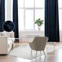 WEST LAKE Luxury Velvet Curtains Navy Blue 84 Inches Long for Living Room Teal Thermal Insulated Drape Rod Pocket Back Tab Room Darkening Velour Window Curtains for Bedroom 2 Panels,52" Wx84 L