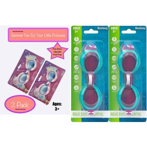 BEST WAY CHILD AQUA BURST GOGGLES 2PCS, Swimways Disney Princess Ariel swim goggles 2PCS