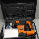 SHIELDPRO 1-1/4 Inch SDS-Plus 13 Amp Rotary Hammer Drill Heavy Duty, Safety Clutch 3 Functions with Vibration Control,Including Grease, Flat Chisels, Point Chisels and 3 Drill Bits