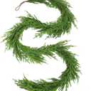 WBHome 9ft Real Touch Norfolk Pine Christmas Garland, Winter Greenery Garland for Christmas, Holiday Seasonal Outdoor/Indoor Home Decor, 9FT Long