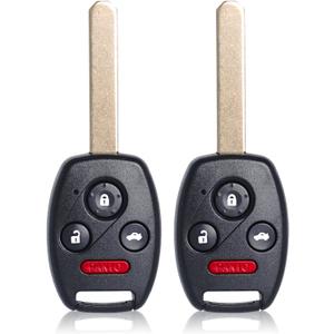 MechanMagic 2PCS Key Fob Remote Replacement Fits for Honda Civic EX Si Hybrid 2006 2007 2008 2009 2010 2011 2012 2013 Acura Mdx 2007-2013 N5F-S0084A Keyless Entry 4 Btns Remote Control 35111-SVA-306