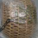 Farmhouse Chandelier Light Fixture,Rattan Boho Chandeliers for Dining Room,Large Pendant Lights Kitchen Island Hanging Light Fixtures Wicker Chandeliers for Bedroom Living Room Kitchen Nursery (19inch)